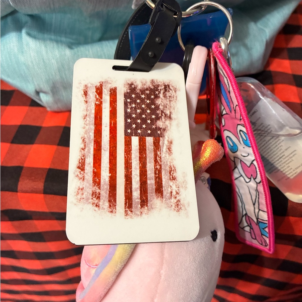 American Flag Luggage Tag